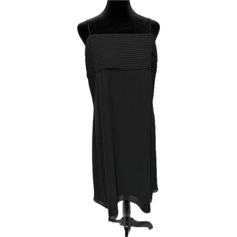 Ann Taylor Women's Black‎ Dress Size 14 Elegant Formal Short Round Neck